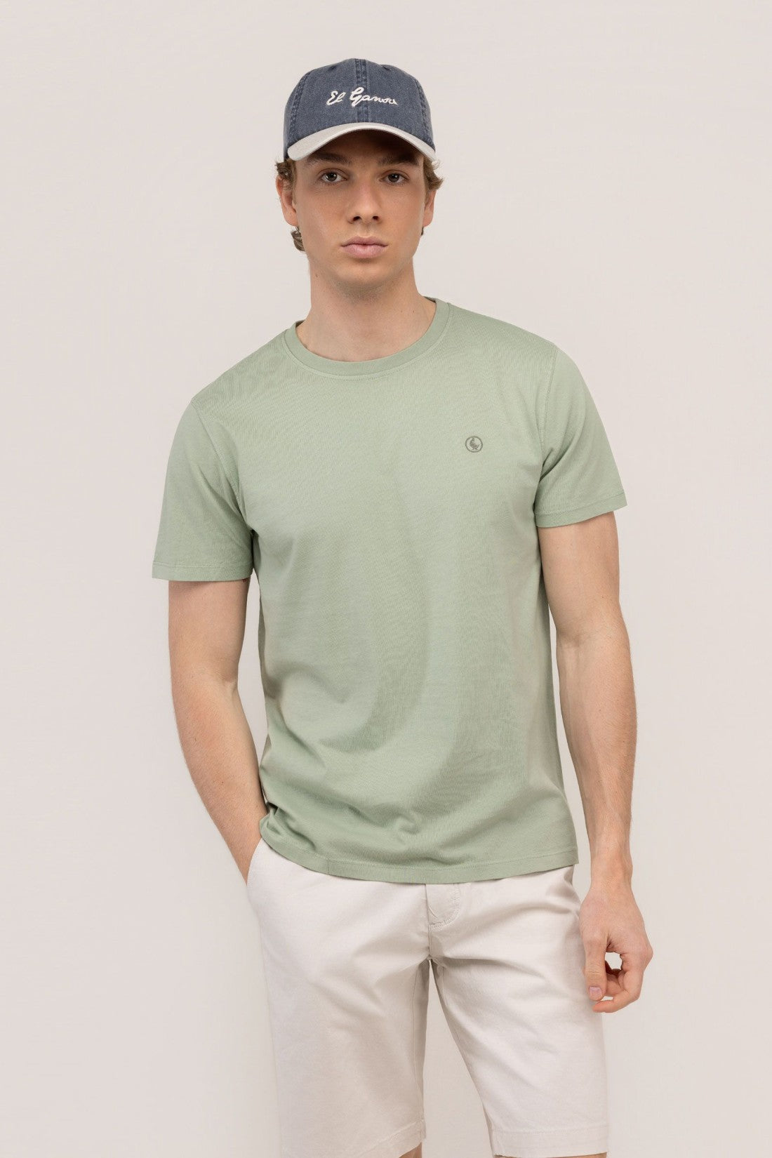 Camiseta Garment Dyed EL GANSO HOMBRE VERDE