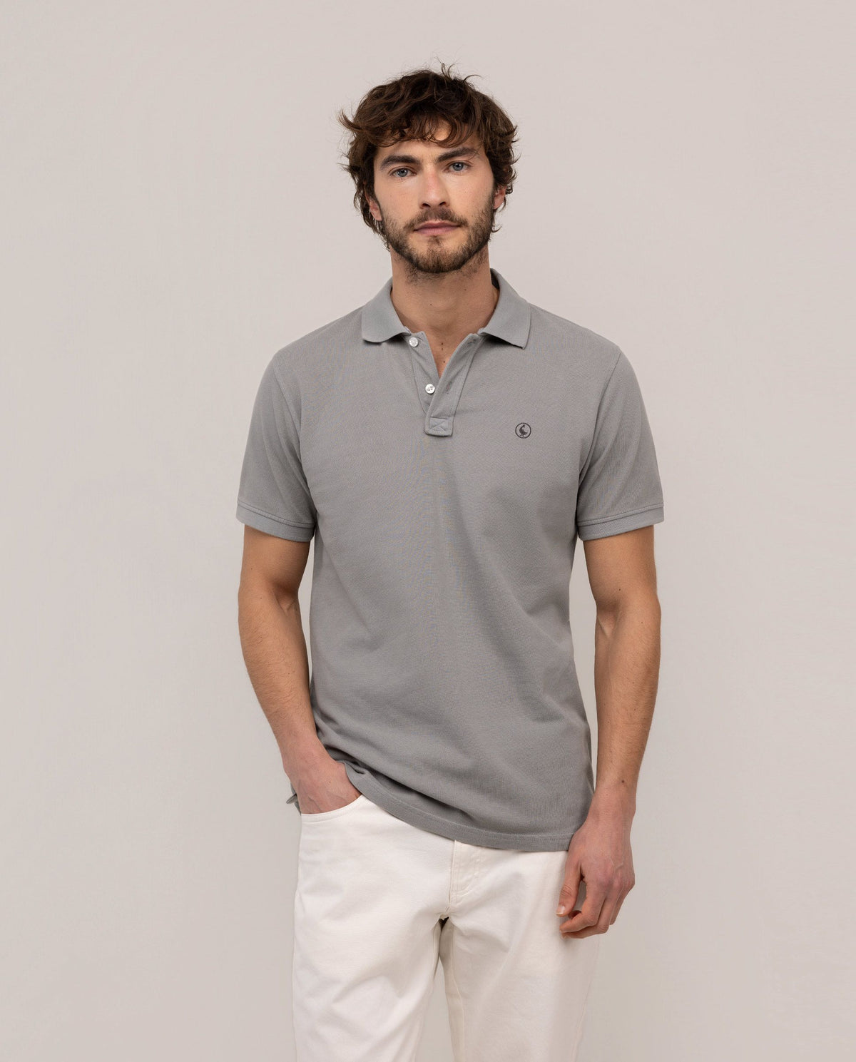 Polo Piqué Garment Dyed EL GANSO HOMBRE GRIS