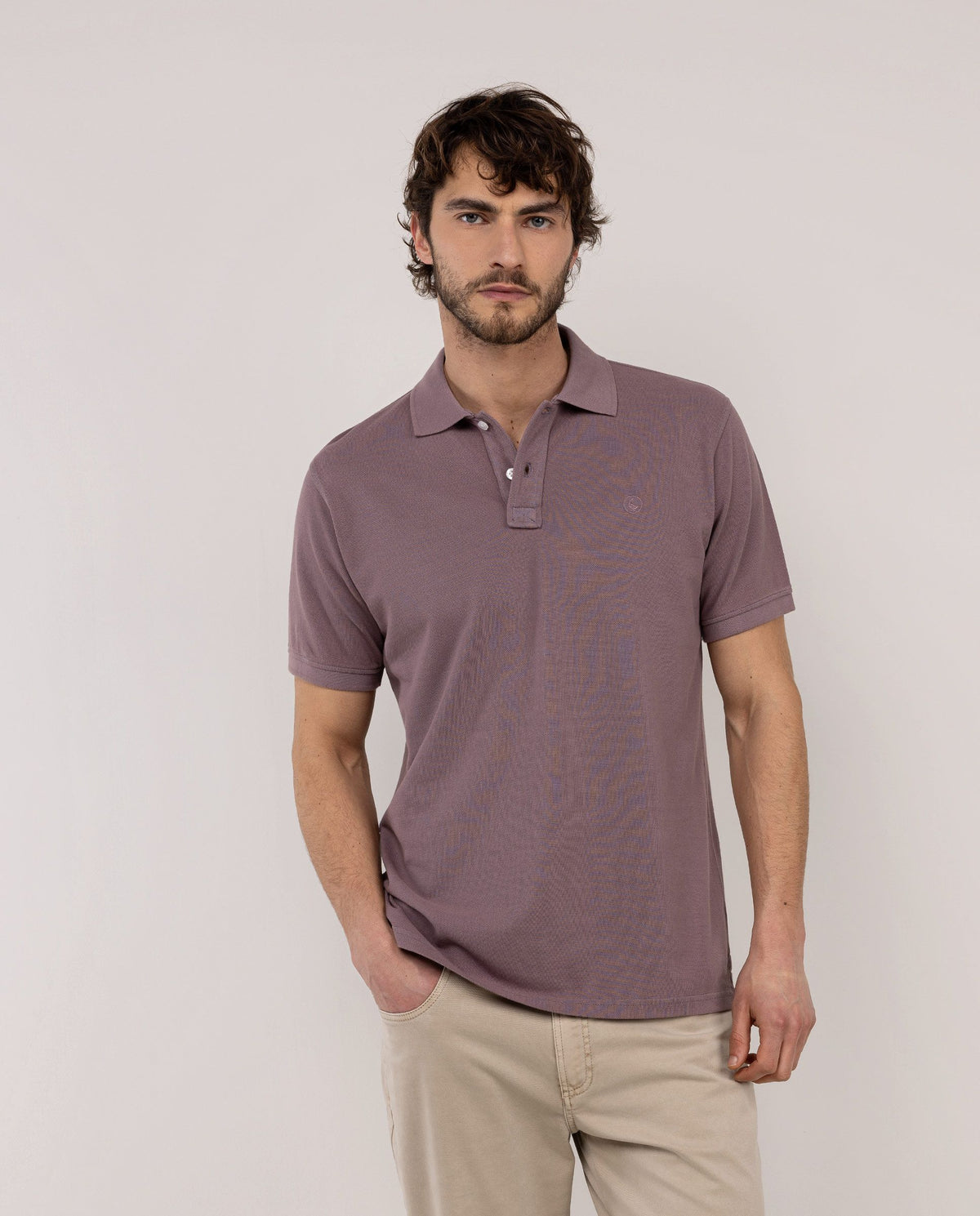 Polo Piqué Garment Dyed EL GANSO HOMBRE MORADO