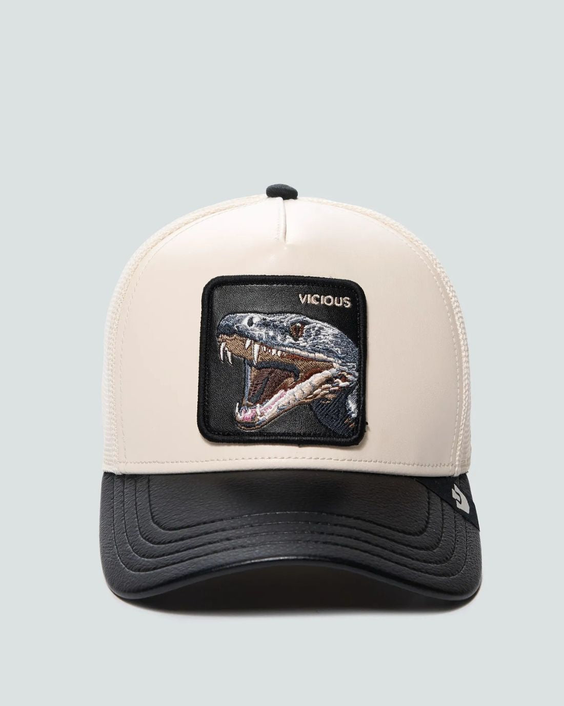 GORRA GORIN BROSS FAUX LEATHER SNAKE COLOR BLANCO