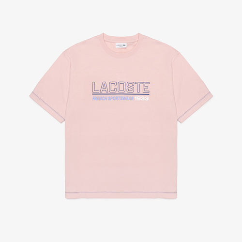 LACOSTE TH9284ADY CAMISETA DE MANGA CORTA HOLGADA ROSA