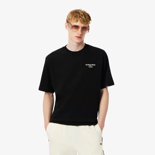 LACOSTE TH5950031 CAMISETA OVERSIZED ESTAMPADA BLACK