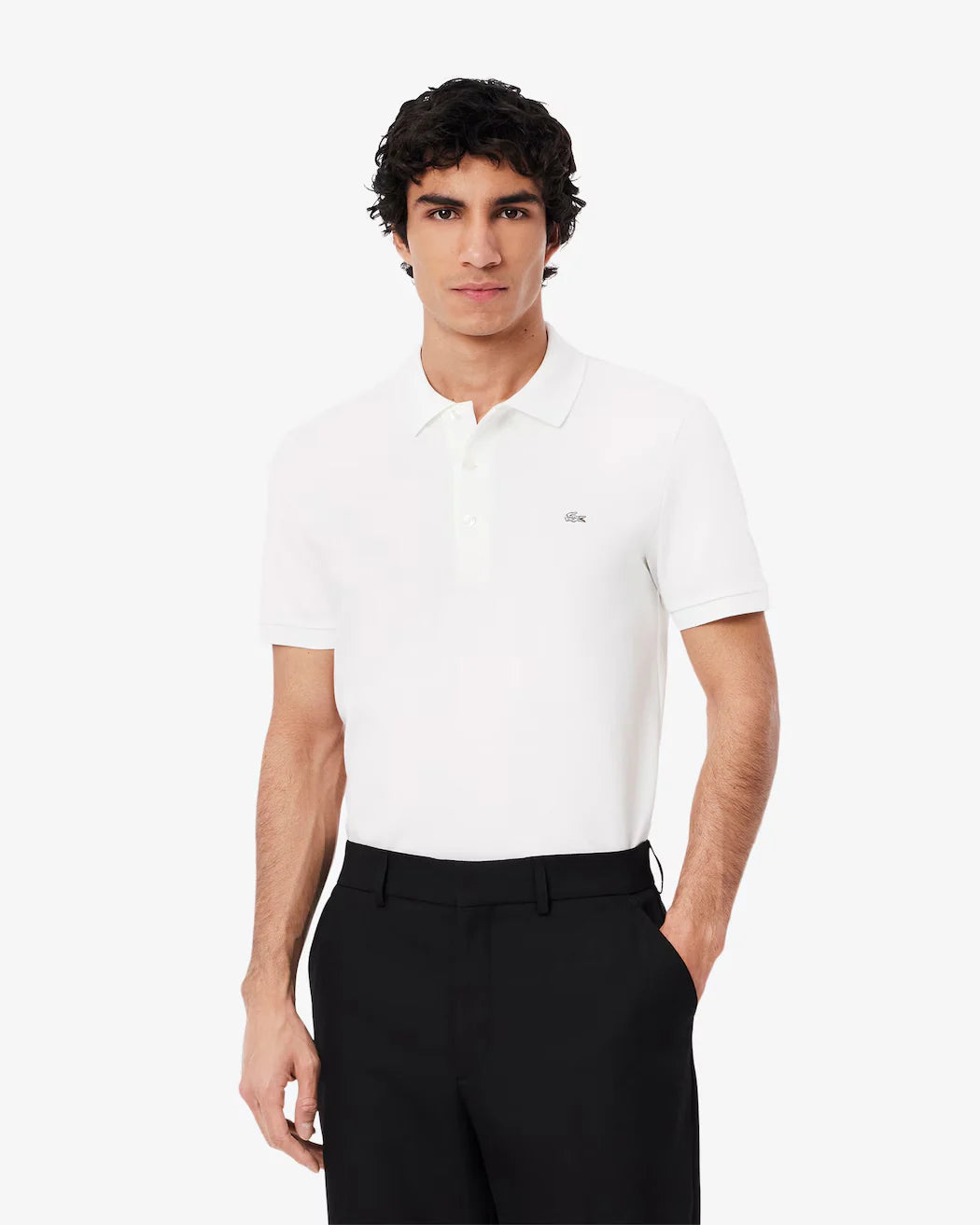 LACOSTE TIPO POLO ELASIZADO AL CUERPO BLANCO SLIM FIT