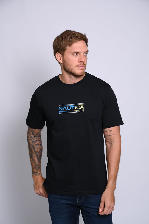 NAUTICA CAMISETAS DE HOMBRE NEGRO