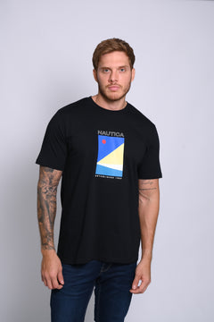 NAUTICA CAMISETAS DE HOMBRE NEGRO