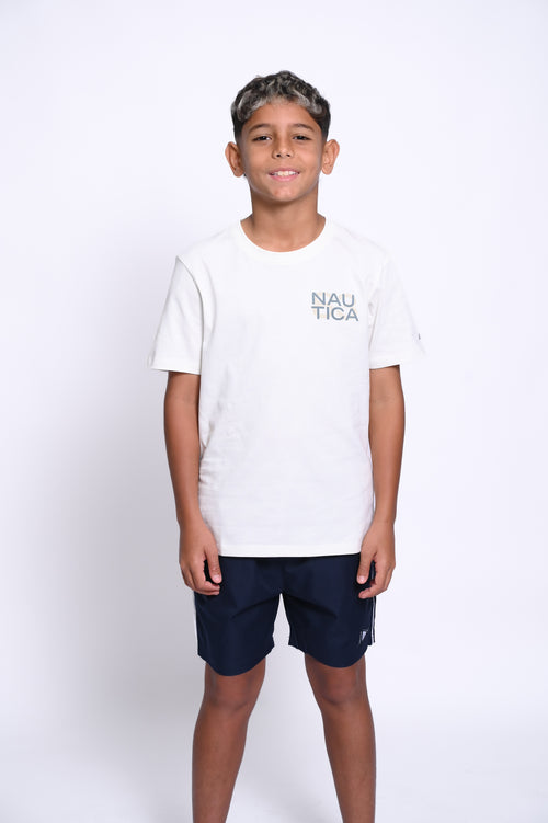 NAUTICA CAMISETAS DE NIÑO BLANCO