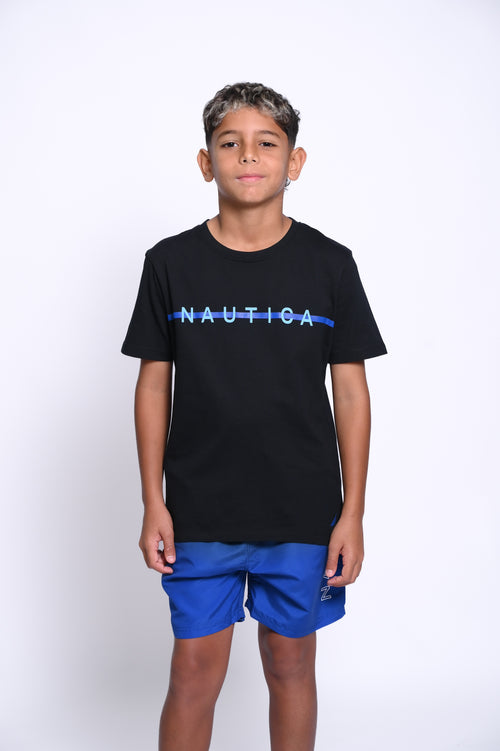 NAUTICA CAMISETAS DE NIÑO NEGRO