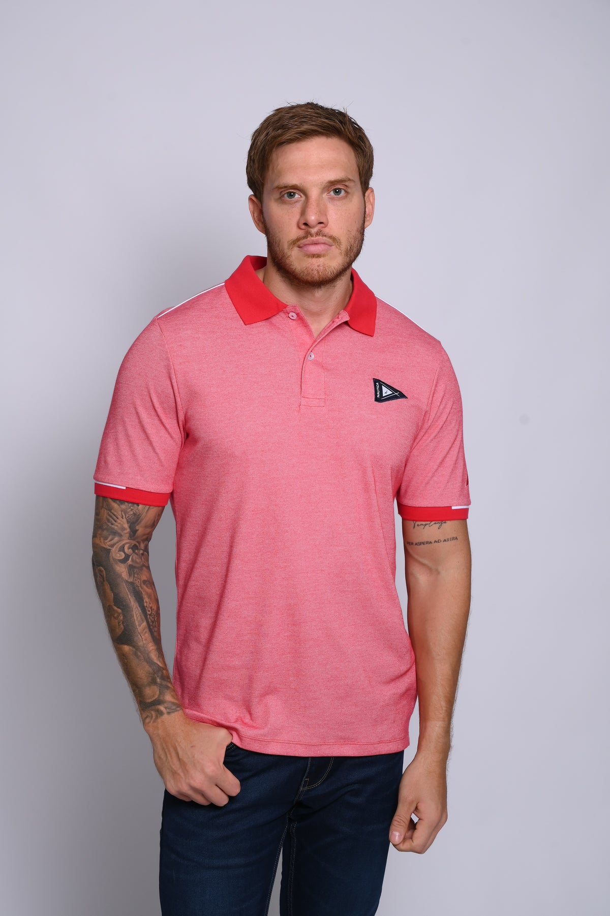 NAUTICA PLAYERA DE HOMBRE ROJO
