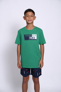 NAUTICA CAMISETAS DE NIÑO VERDE N3JK0891503