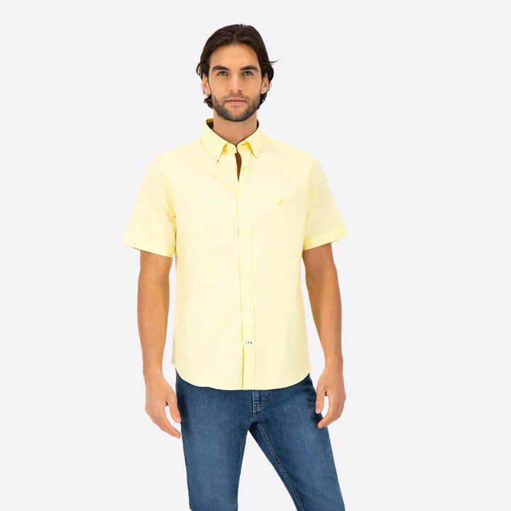 NAUTICA CAMISA M/C DE HOMBRE AMARILLO 0199WS-7BZ