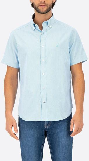 NAUTICA CAMISA M/C DE HOMBRE AZUL 0199WS-4KF