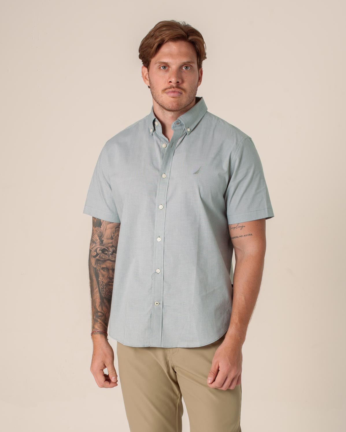NAUTICA CAMISA M/C DE HOMBRE VERDE W01142-3SY