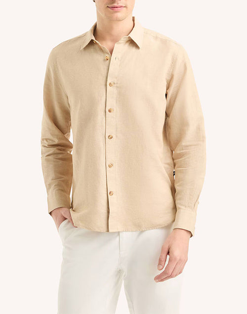 CAMISA NAUTICA PARA CABALLERO COLOR BEIGE
