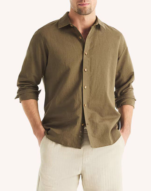 CAMISA NAUTICA PARA CABALLERO COLOR VERDE