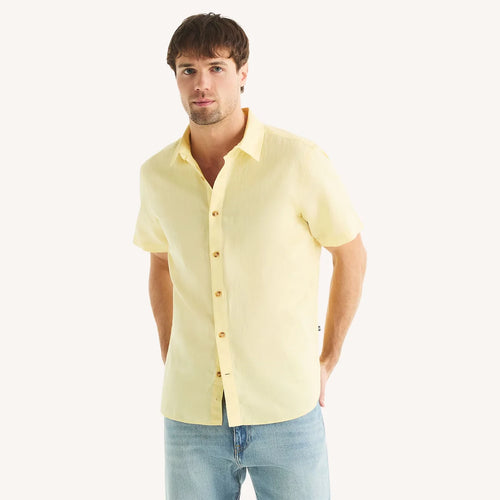 CAMISA NAUTICA PARA CABALLERO COLOR AMARILLO