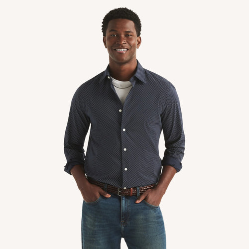 NAUTICA CAMISA M/L DE HOMBRE AZUL WR5834-4VN