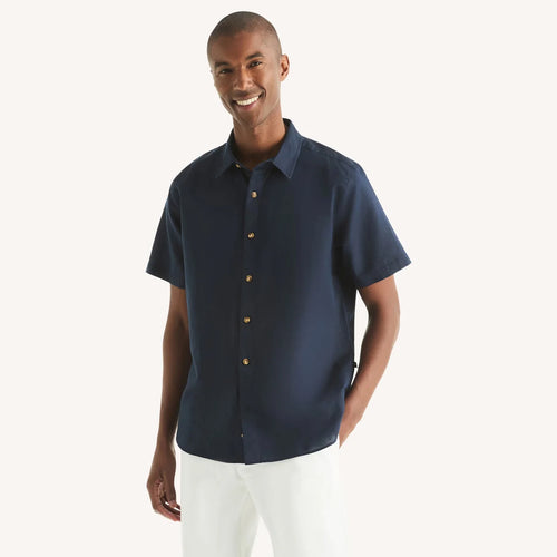 CAMISA NAUTICA PARA CABALLERO COLOR AZUL