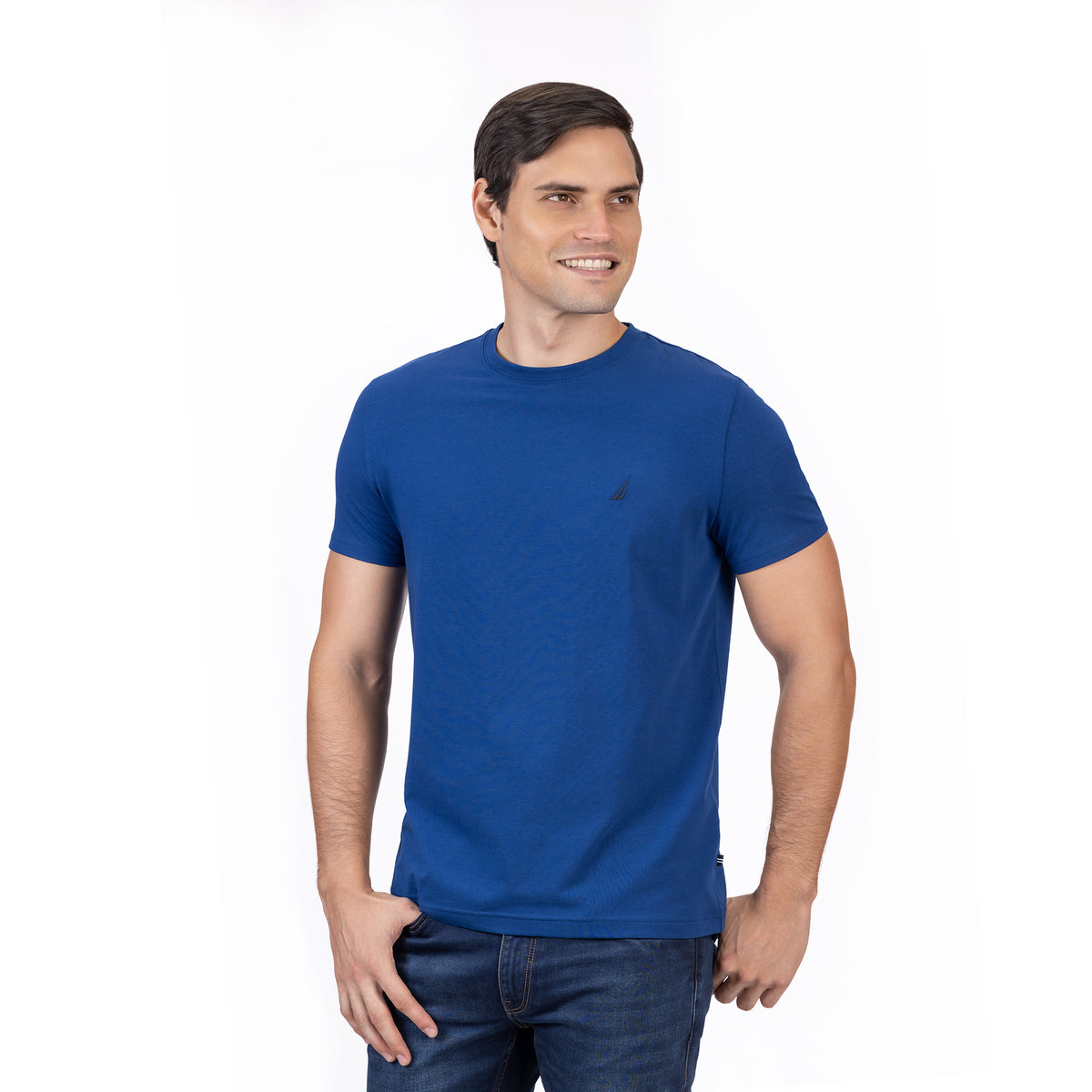 NAUTICA T-SHIRT M/C DE HOMBRE AZUL 27000V-4ES