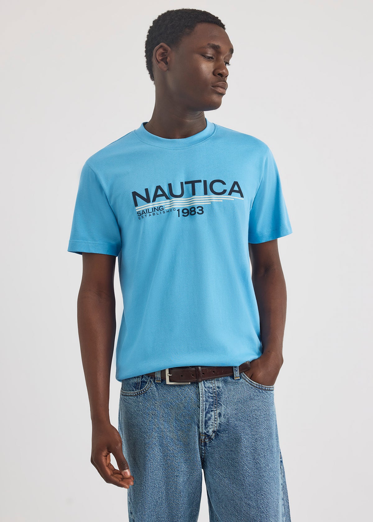 NAUTICA T-SHIRT M/C DE HOMBRE AZUL N1U04119-402