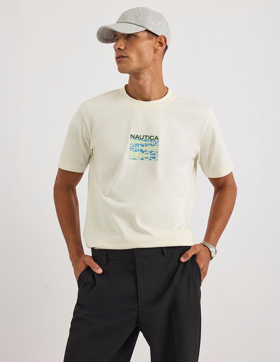 NAUTICA T-SHIRT M/C DE HOMBRE BLANCO N1U04137-904