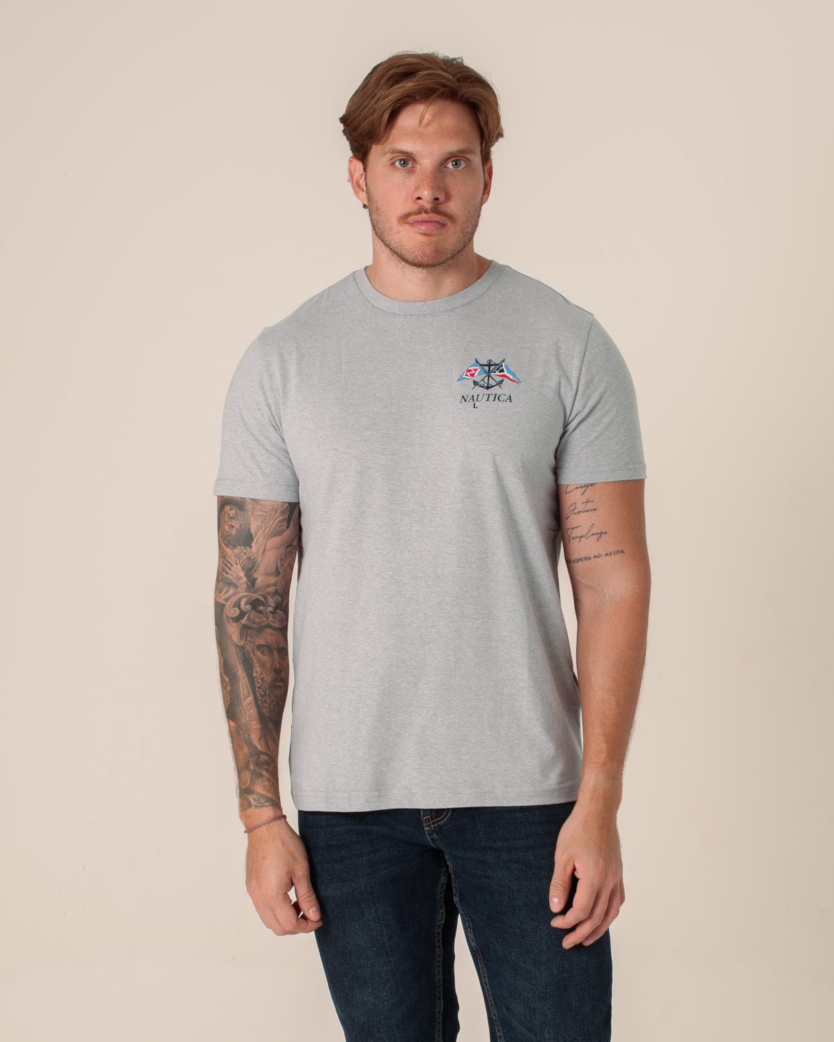 NAUTICA T-SHIRT M/C DE HOMBRE GRIS VR5805-0GH