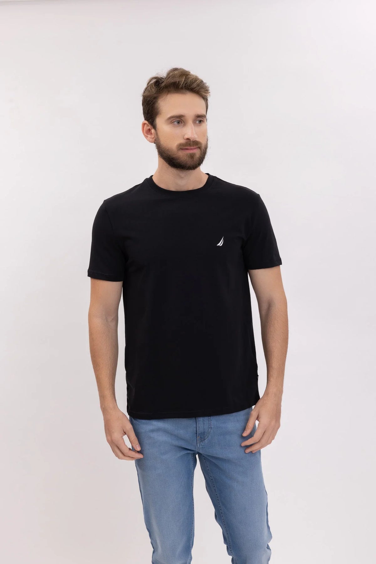 NAUTICA T-SHIRT M/C DE HOMBRE NEGRO 41050V-0TB