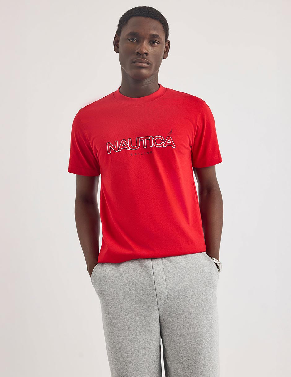 NAUTICA T-SHIRT M/C DE HOMBRE ROJO N1U04126-823
