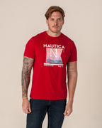 NAUTICA T-SHIRT M/L DE HOMBRE ROJO VR5827-6NR
