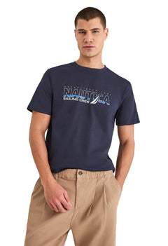 CAMISETA NAUTICA PARA CABALLERO COLOR AZUL