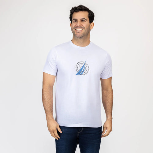CAMISETA NAUTICA PARA CABALLERO COLOR BLANCO