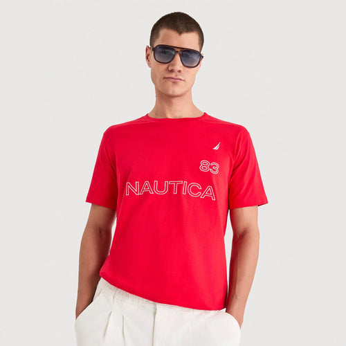 CAMISETA NAUTICA PARA CABALLERO COLOR ROJO