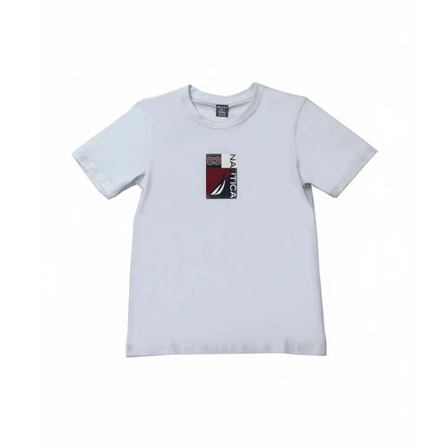 CAMISETA NAUTICA PARA NIÑO COLOR BLANCO
