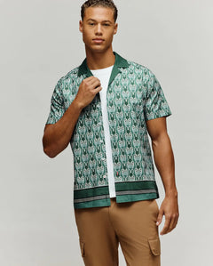 psycho bunny camisa hombre manga corta verde