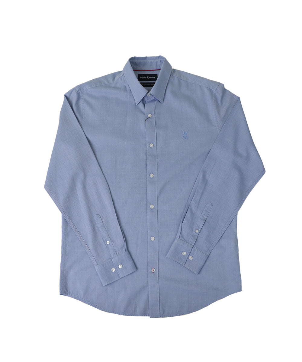 PSYCHO BUNNY CAMISA HOMBRE MANGA LARGA AZUL