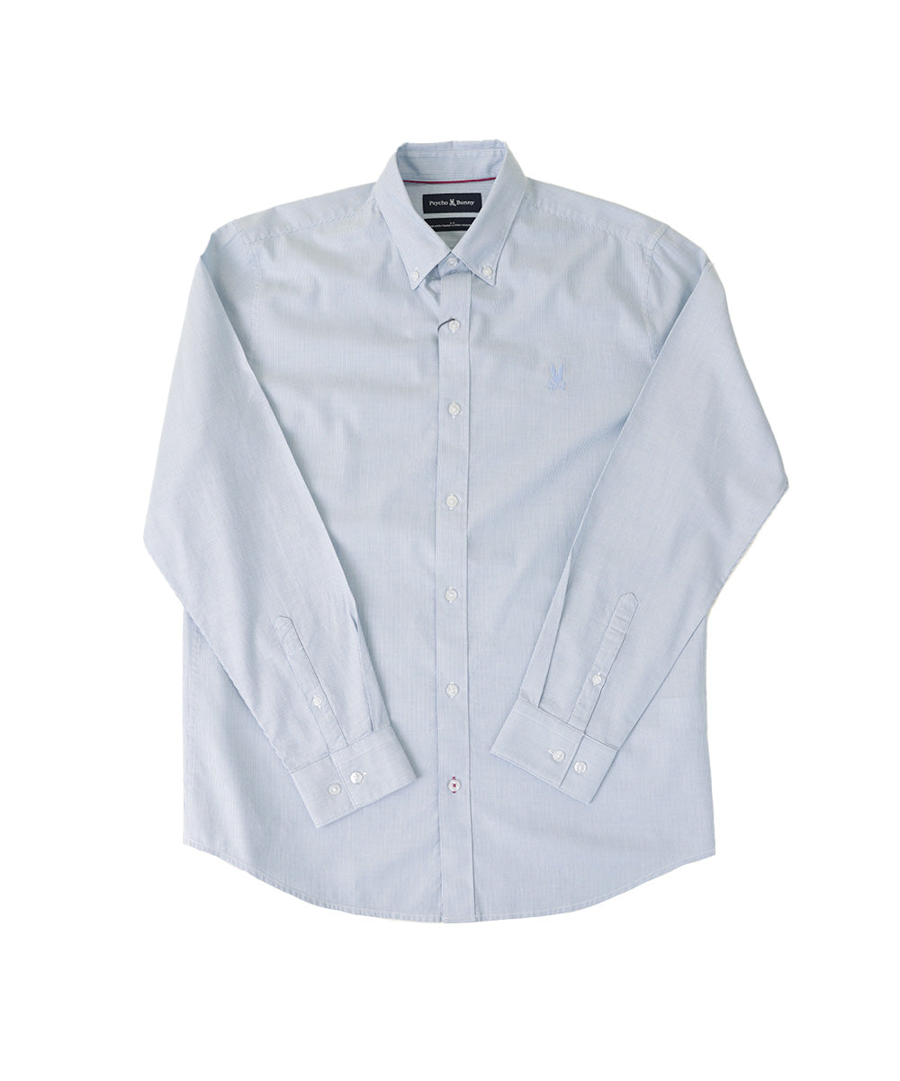 PSYCHO BUNNY CAMISA HOMBRE MANGA LARGA AZUL