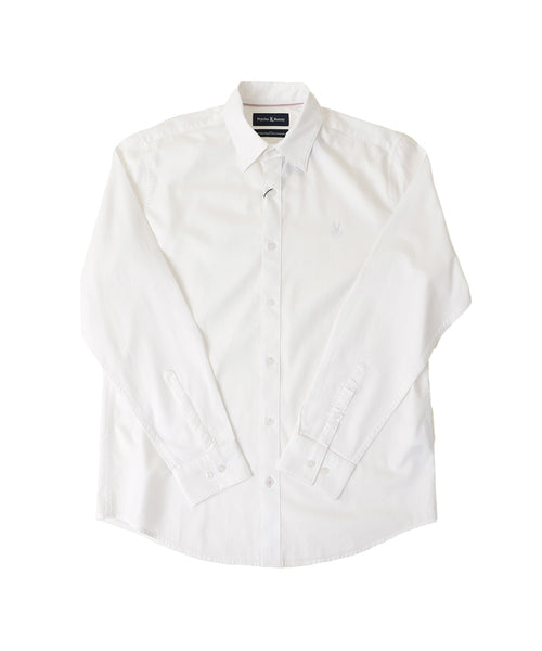 psycho bunny camisa hombre manga larga blanco