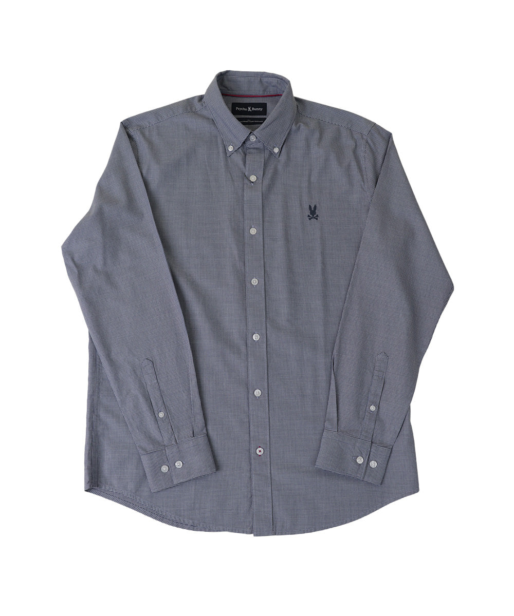 PSYCHO BUNNY CAMISA HOMBRE MANGA LARGA AZUL