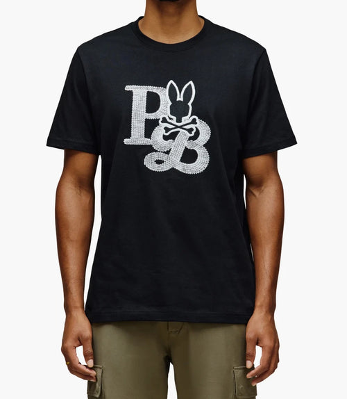 psycho bunny camiseta hombre fantasia negro