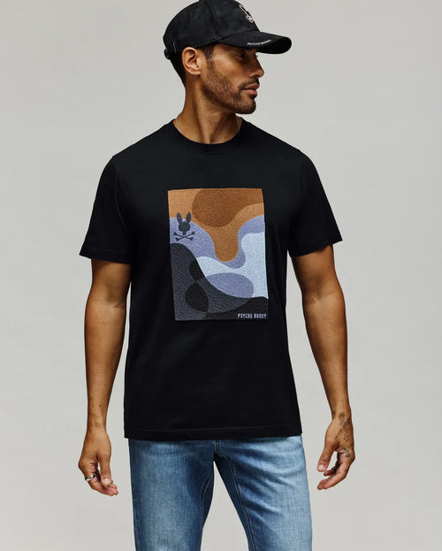 psycho bunny camiseta hombre fantasia negro