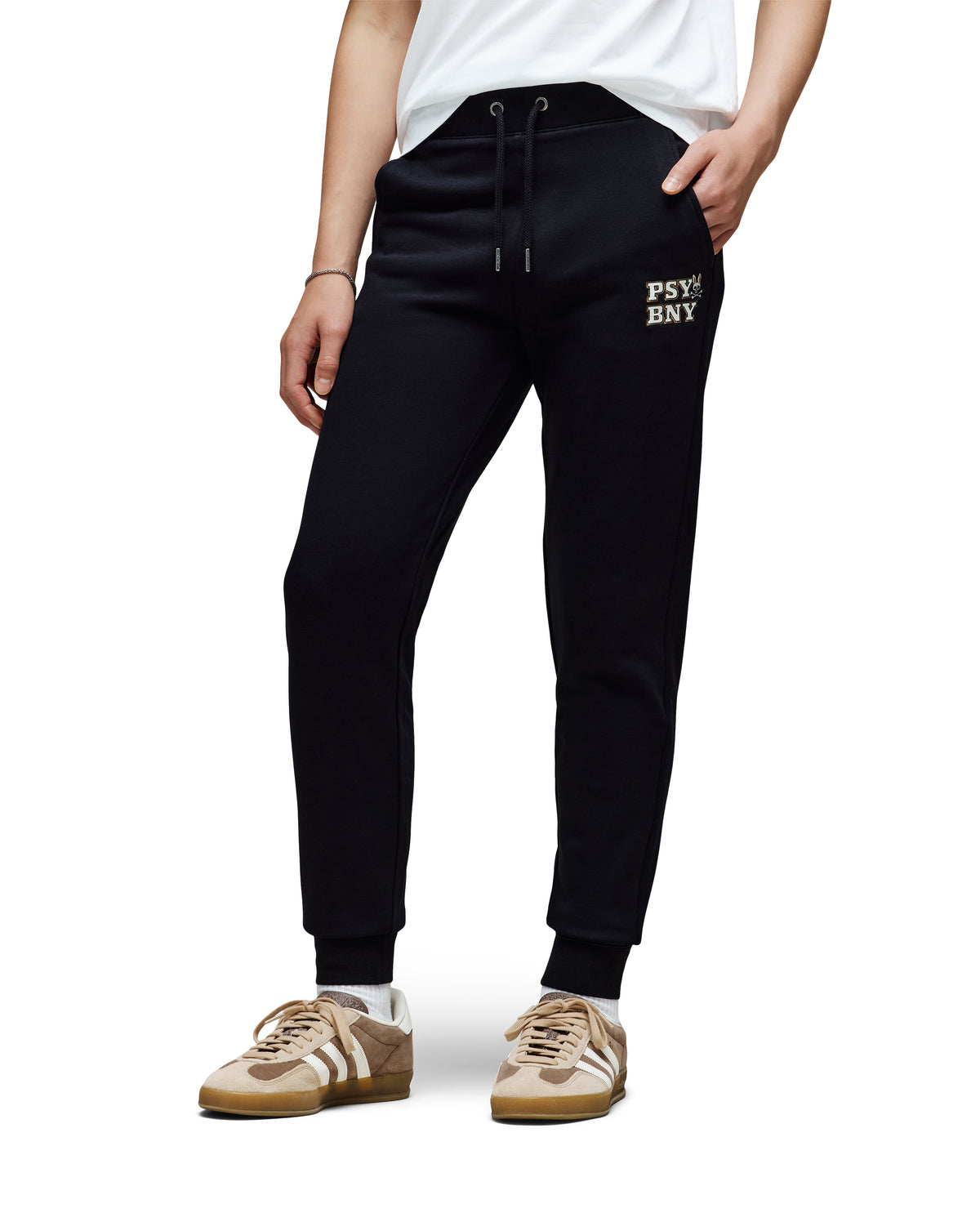 PSYCHO BUNNY PANTALON NIÑO DEPORTIVO NEGRO