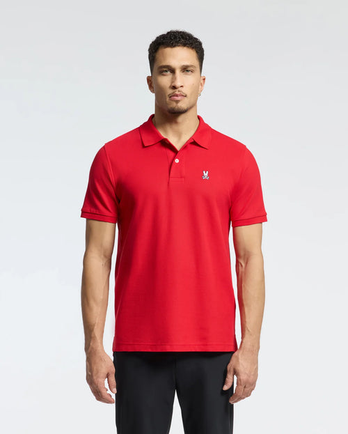 psycho bunny polo manga corta hombre clasica rojo
