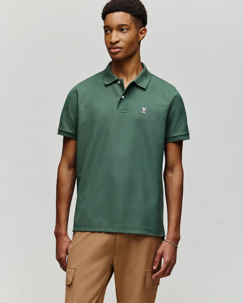 psycho bunny polo manga corta hombre clasica verde