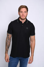 PSYCHO BUNNY POLO MANGA CORTA HOMBRE FANTASIA NEGRO