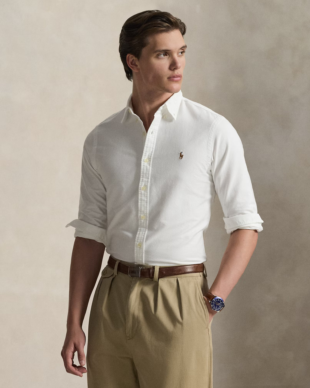CAMISA M/L RALPH LAUREN HOMBRE BSR WHITE 710549084006