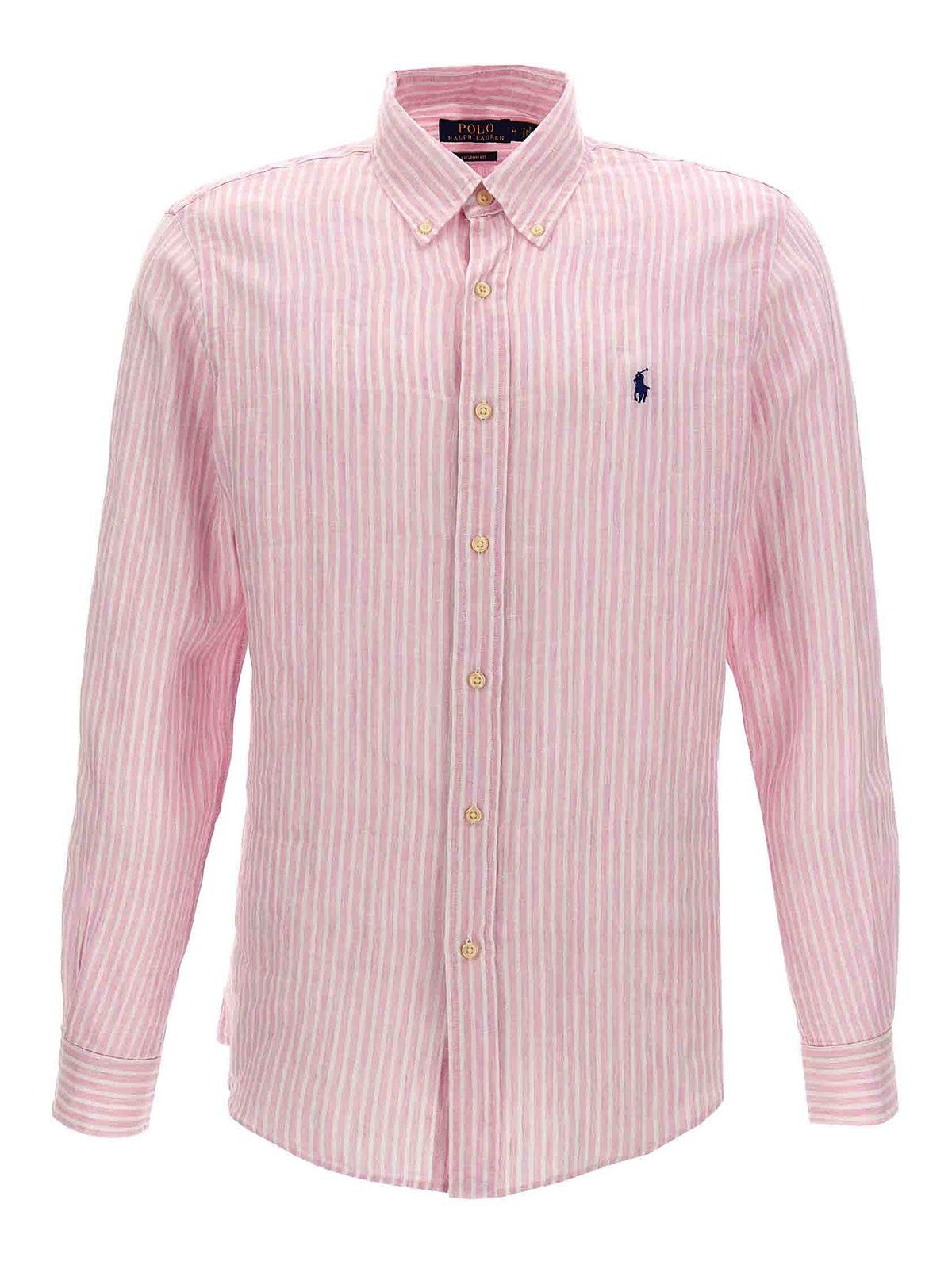 CAMISA M/L RALPH LAUREN HOMBRE 5137B PINK/WHITE 710873446002