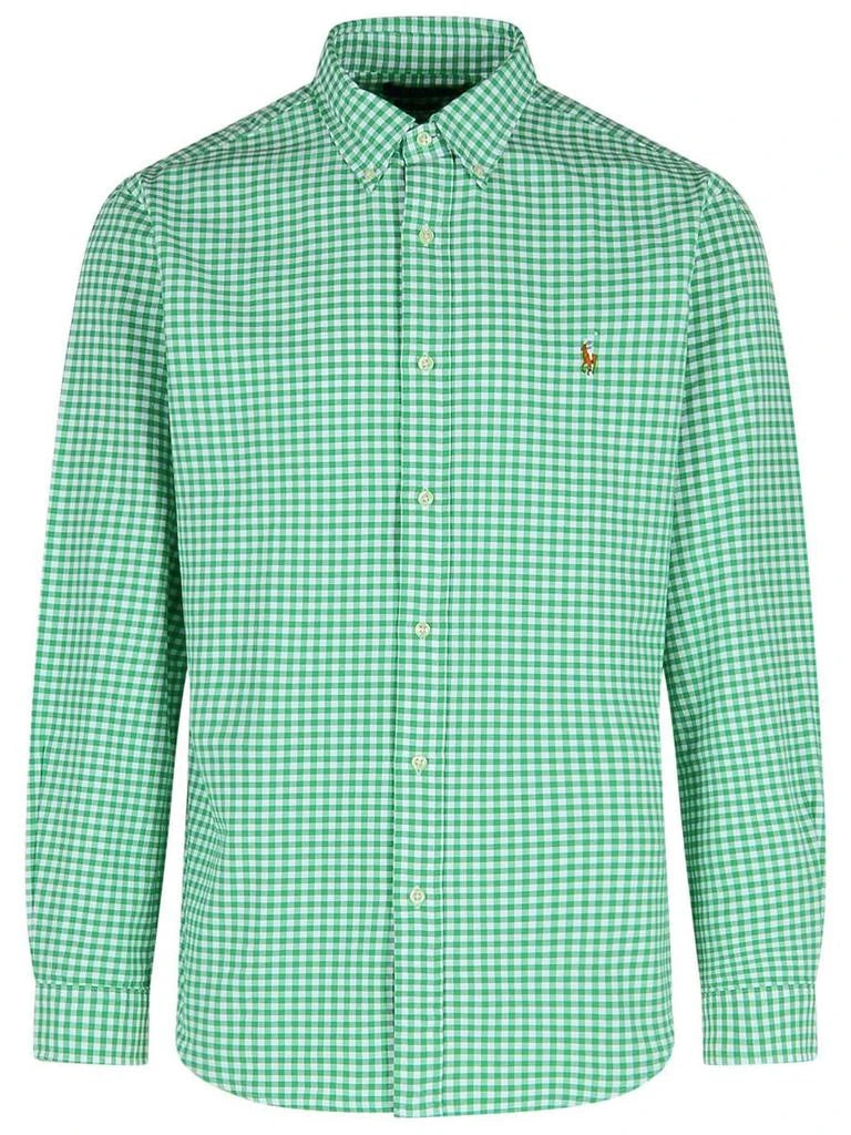 CAMISA M/L RALPH LAUREN HOMBRE 4338H SUMMER EMERALD/WHITE 710853129004