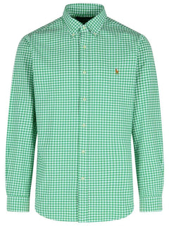 CAMISA M/L RALPH LAUREN HOMBRE 4338H SUMMER EMERALD/WHITE 710853129004