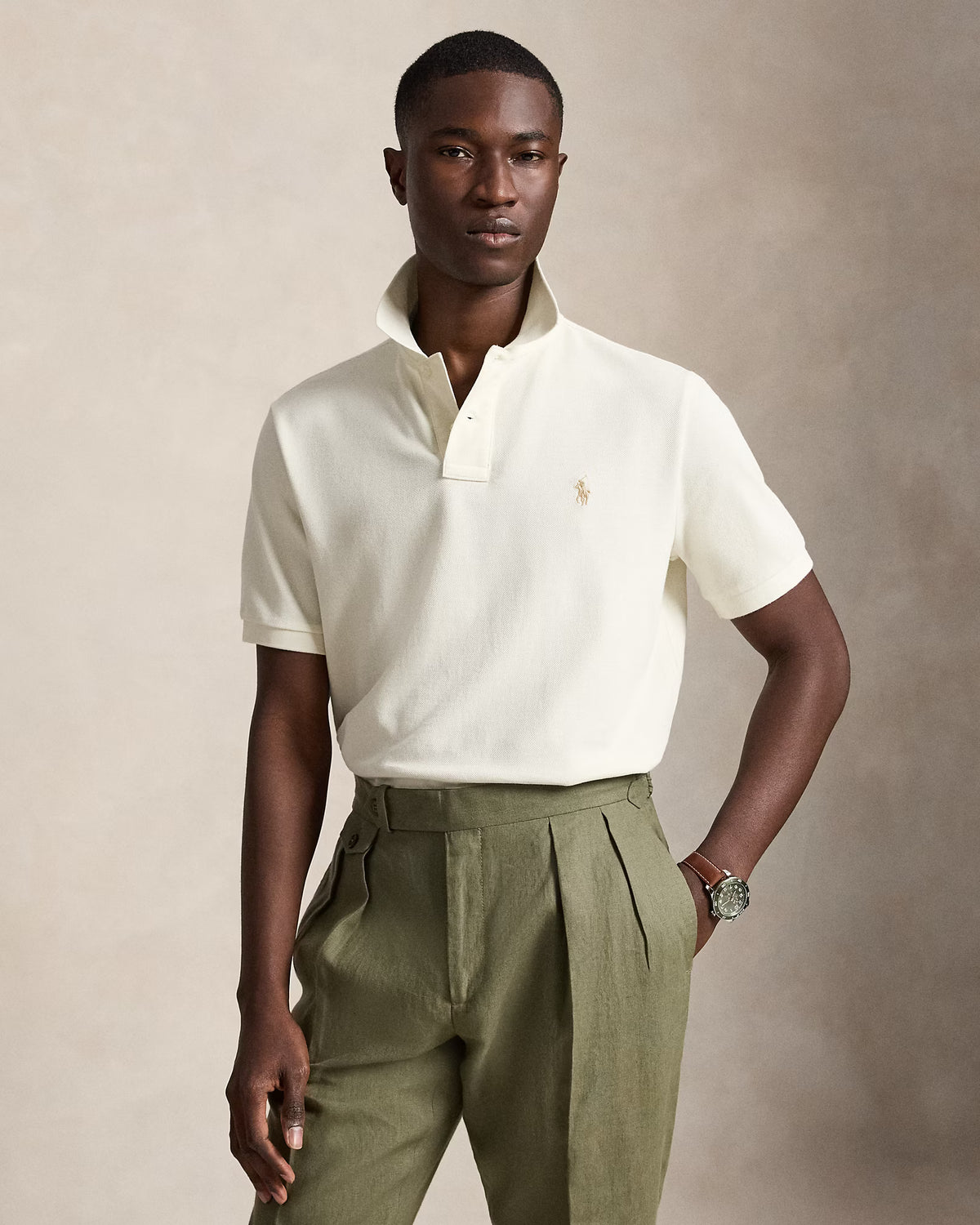CAMISA POLO M/C RALPH LAUREN HOMBRE PARCHMENT CREAM/C8634 710680784372