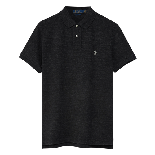 CAMISA POLO M/C RALPH LAUREN HOMBRE BLACK MARL HEATHER 710680784011