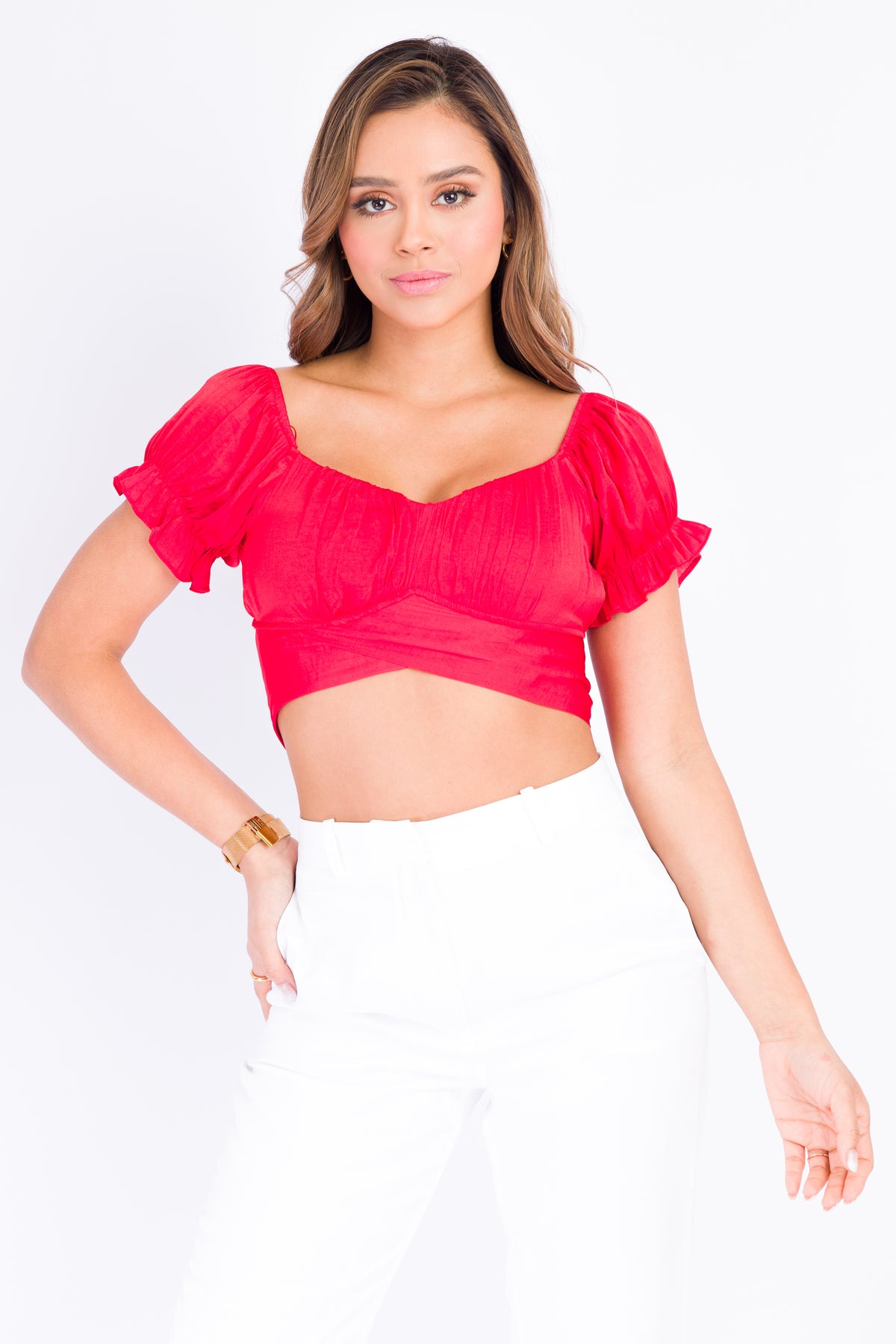 CROP TOP PRIMIA BRENDA ROJO ROJO